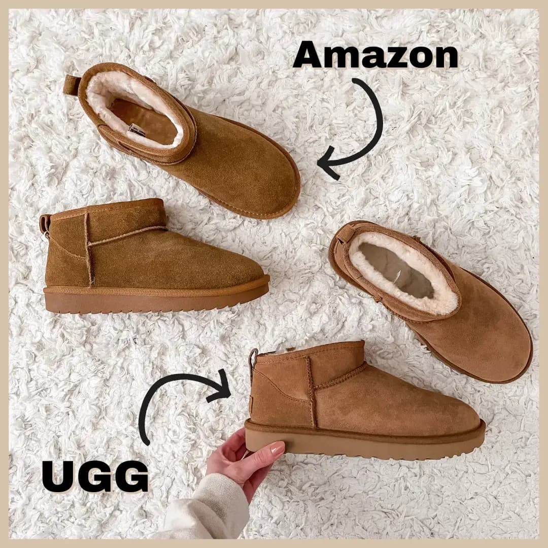 Photo from Chloe's UGG and Amazon boot comparison
