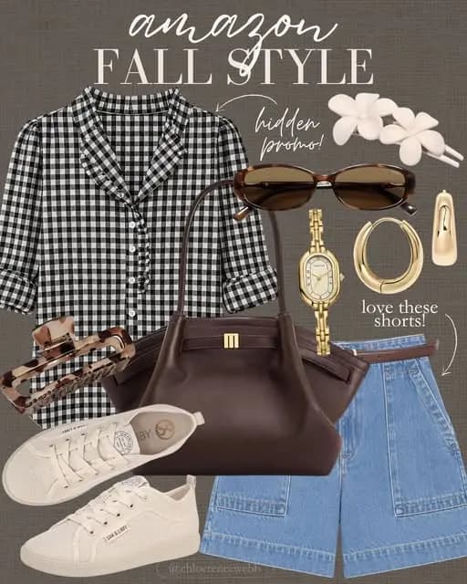 A black and brown combo 😍😍 New promo on these gingham blouses that makes 'em $13.50… — photo from Chloe Webb's Chloe's Closet post