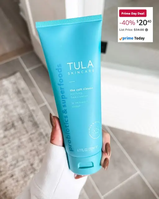 LOWEST EVER on Tula face wash for Prime Day — photo from Chloe Webb's Chloe's Closet post