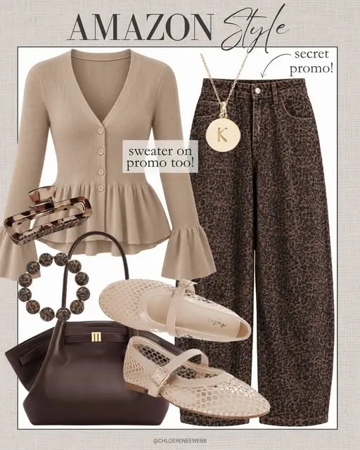 The leopard pants have been SO HOT this year — photo from Chloe Webb's Chloe's Closet post