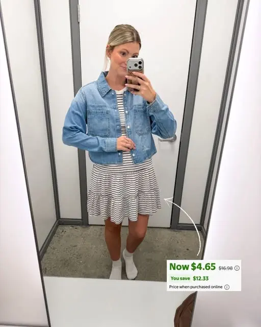 Uhhhh this dress just dropped to $4.65 on clearance 🤯🤯🤯 it is NOT bump friendly lol… — photo from Chloe Webb's Chloe's Closet post