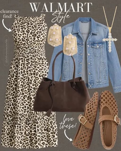 Walmart outfit idea featuring a $14 clearance dress — photo from Chloe Webb's Chloe's Closet post