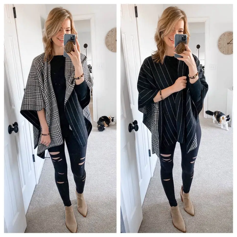 Shop Reversible Poncho HERE.Shop Distressed Leggings HERE. Shop Booties HERE (on sale!). — Top 19 Sellers of 2019