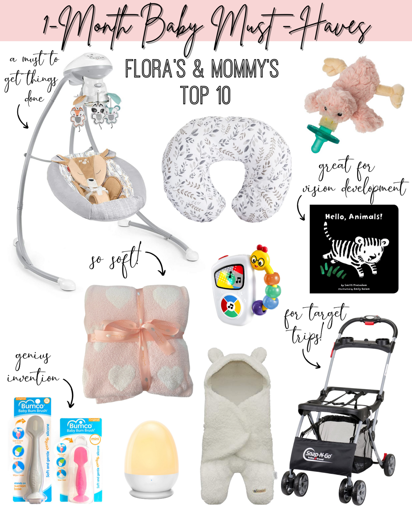 1-Month-Old Baby Must Haves (Flora’s and Mommy’s Top 10!)